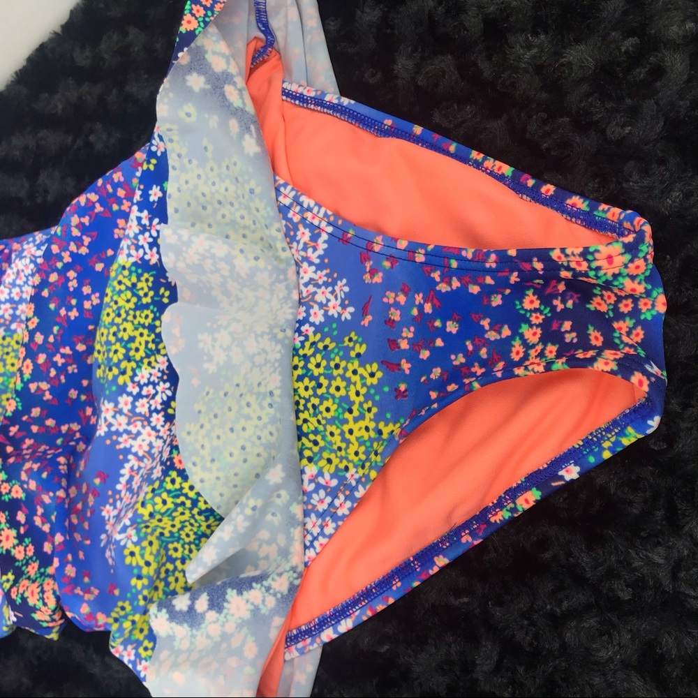 Neon Floral One Piece Swimsuit - Picture 14 of 16